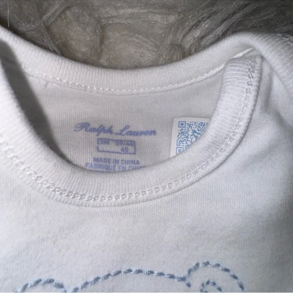 RALPH LAUREN POLO Bundle: Blue jeans, White & light blue onesie shirt& jacket. - Picture 4 of 9